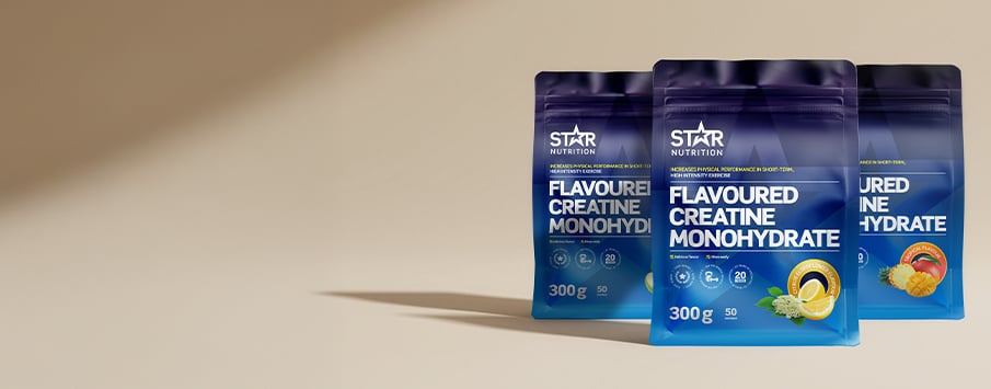 Star Nutrition Flavoured Creatine. Finns i tre friska smaker: Apple, Tropical & Citrus Elderflower